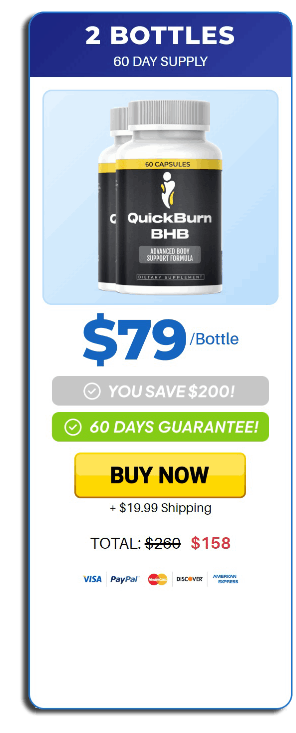 QuickBurn BHB 2 bottles price list